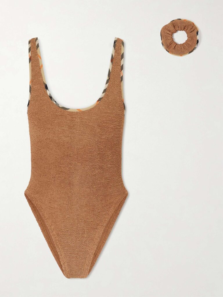 + Hunza G Faye checked Original Crinkle™ swimsuit