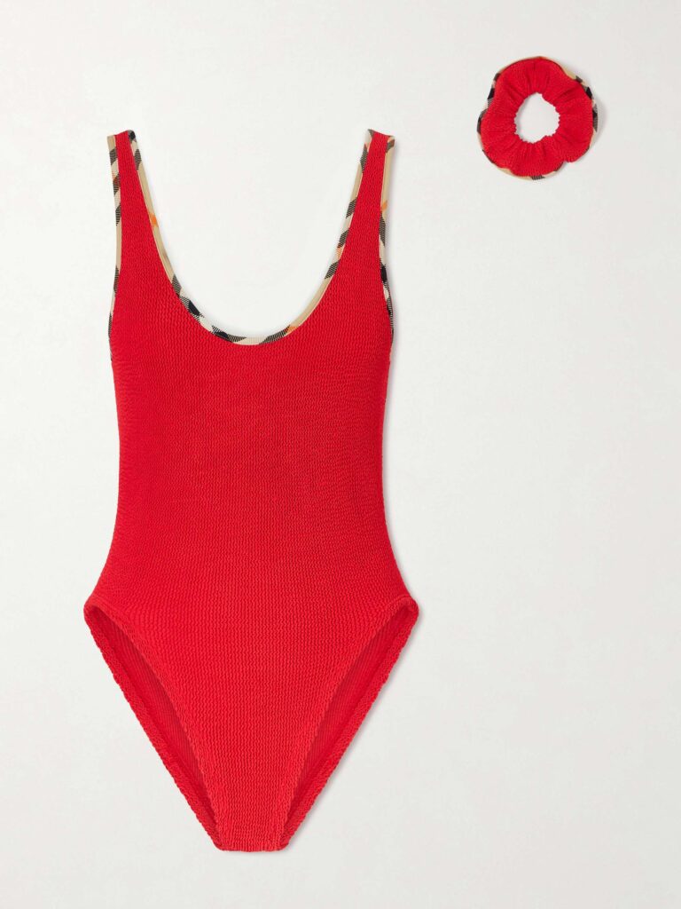 + Hunza G Faye checked Original Crinkle™ swimsuit
