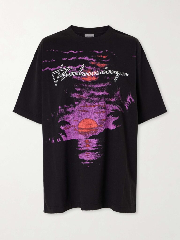 Printed cotton-jersey T-shirt