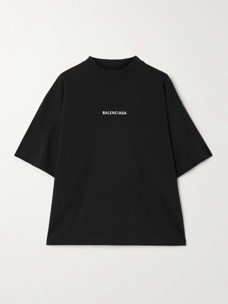Embroidered cotton-jersey T-shirt