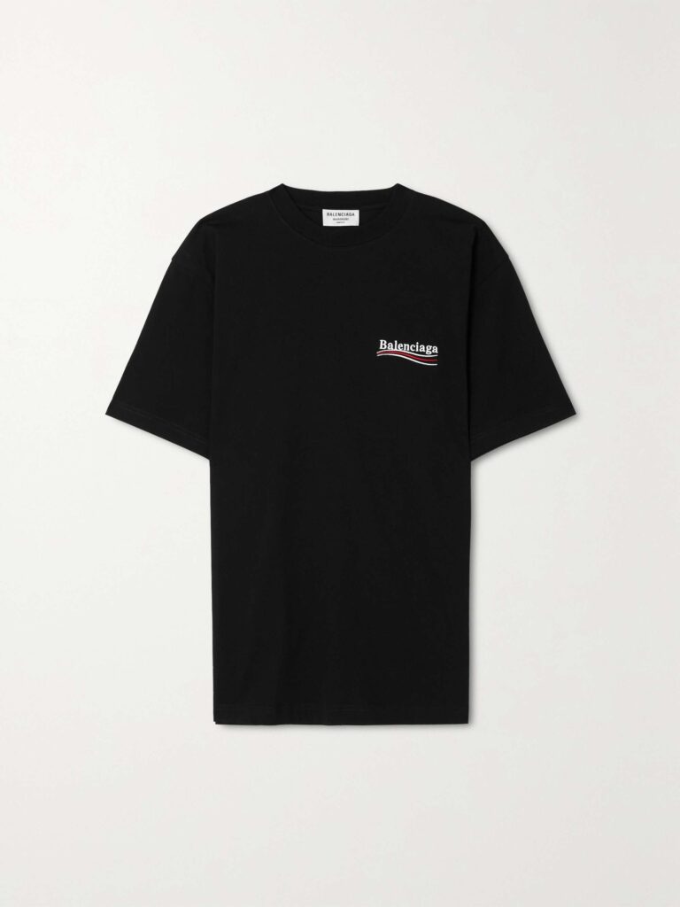Oversized embroidered cotton-jersey T-shirt
