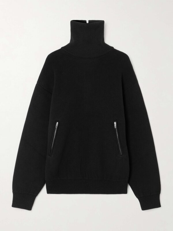 Cotton half-zip sweater