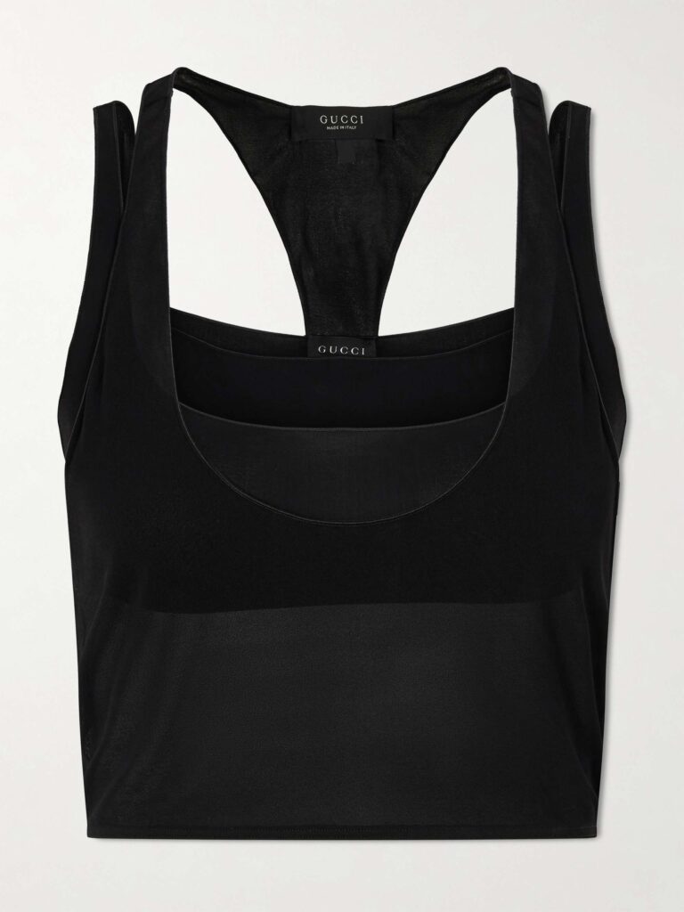 Cropped layered mesh tank