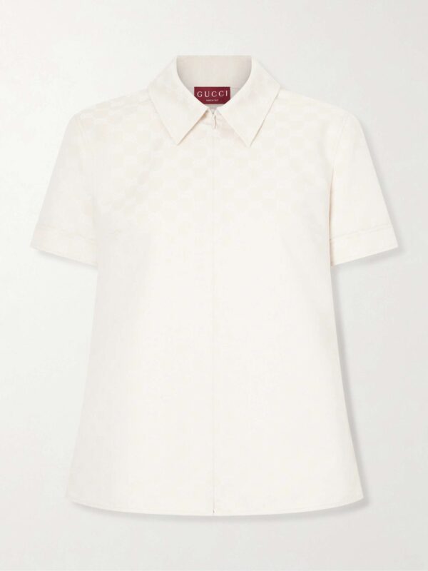 Jacquard-twill shirt