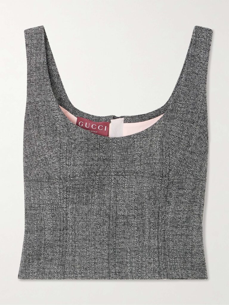 Wool-tweed top