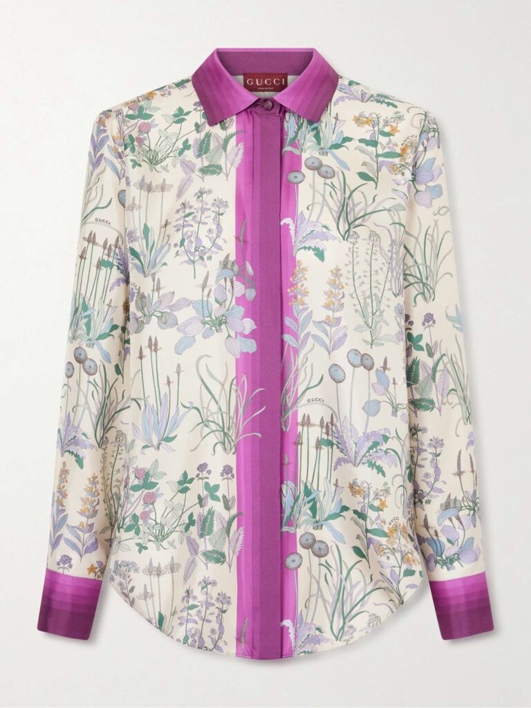 Printed silk shirt