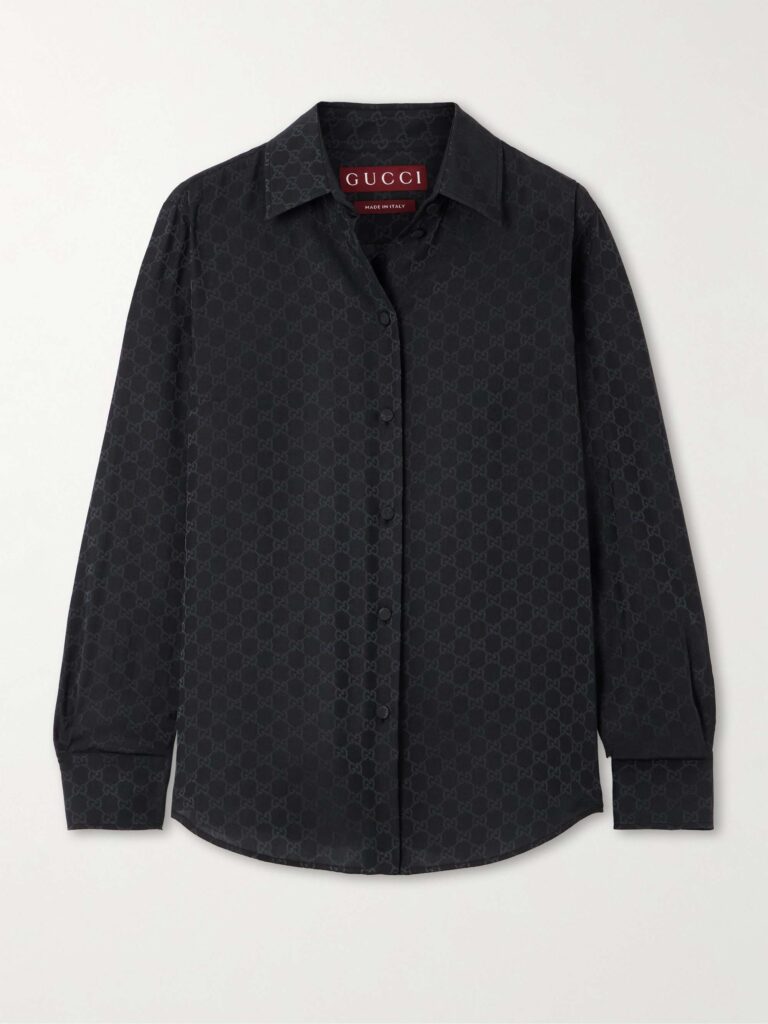 Silk-jacquard shirt