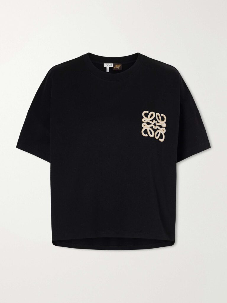 + Paula’s Ibiza Anagram embroidered cotton-jersey T-Shirt