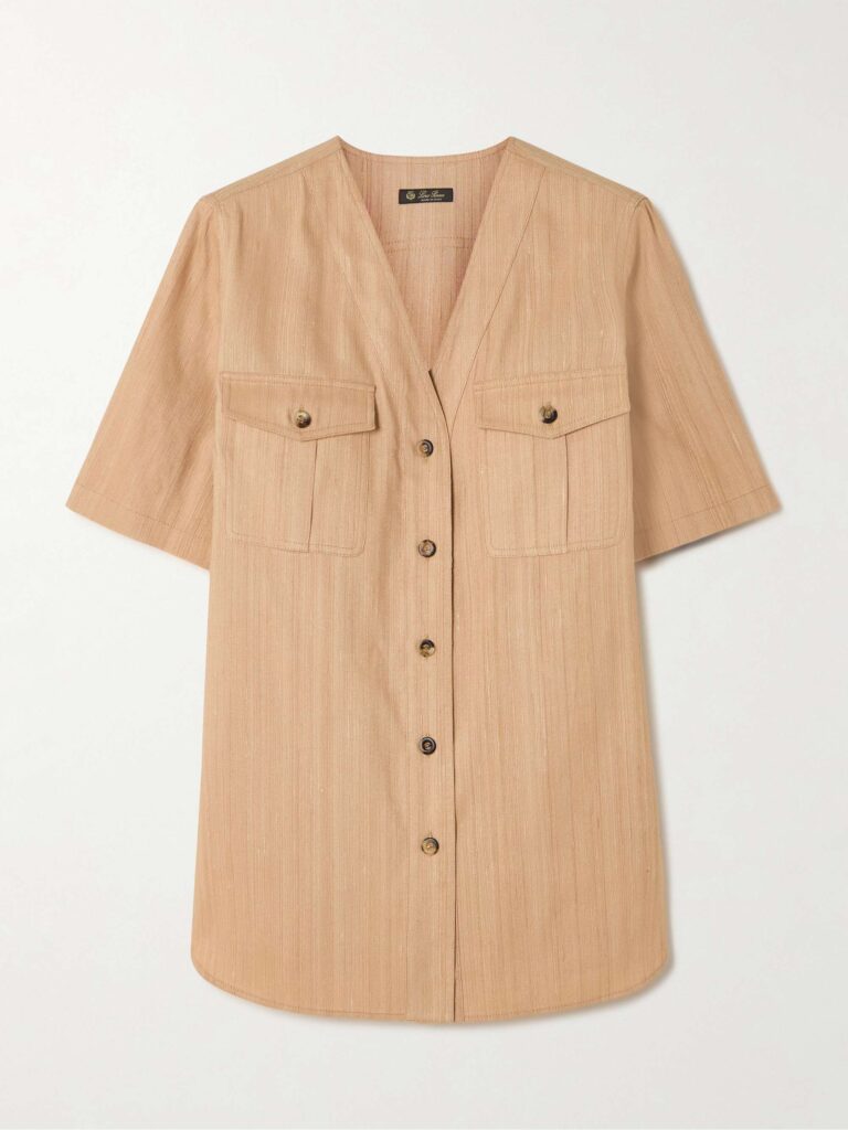 Textured-silk shirt
