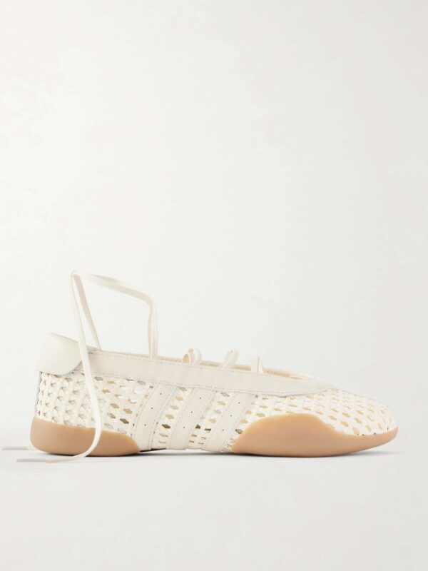 Taekwondo Mei Ballet leather-trimmed rubber sneakers