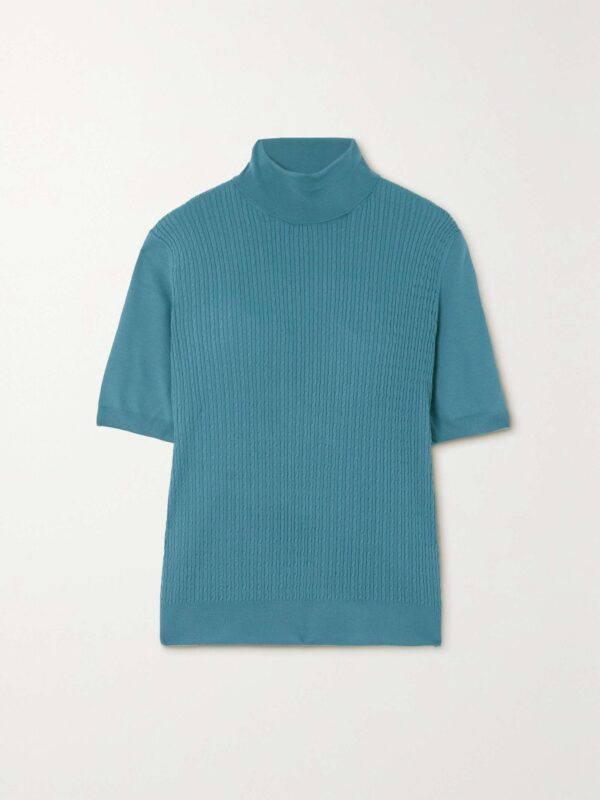 Dolcevita ribbed cashmere turtleneck top