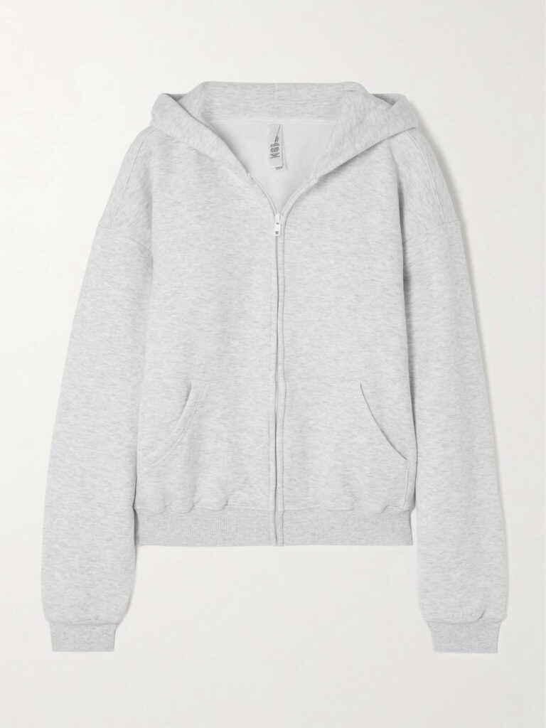 Classic Zip Up Hoodie - Light Heather Grey