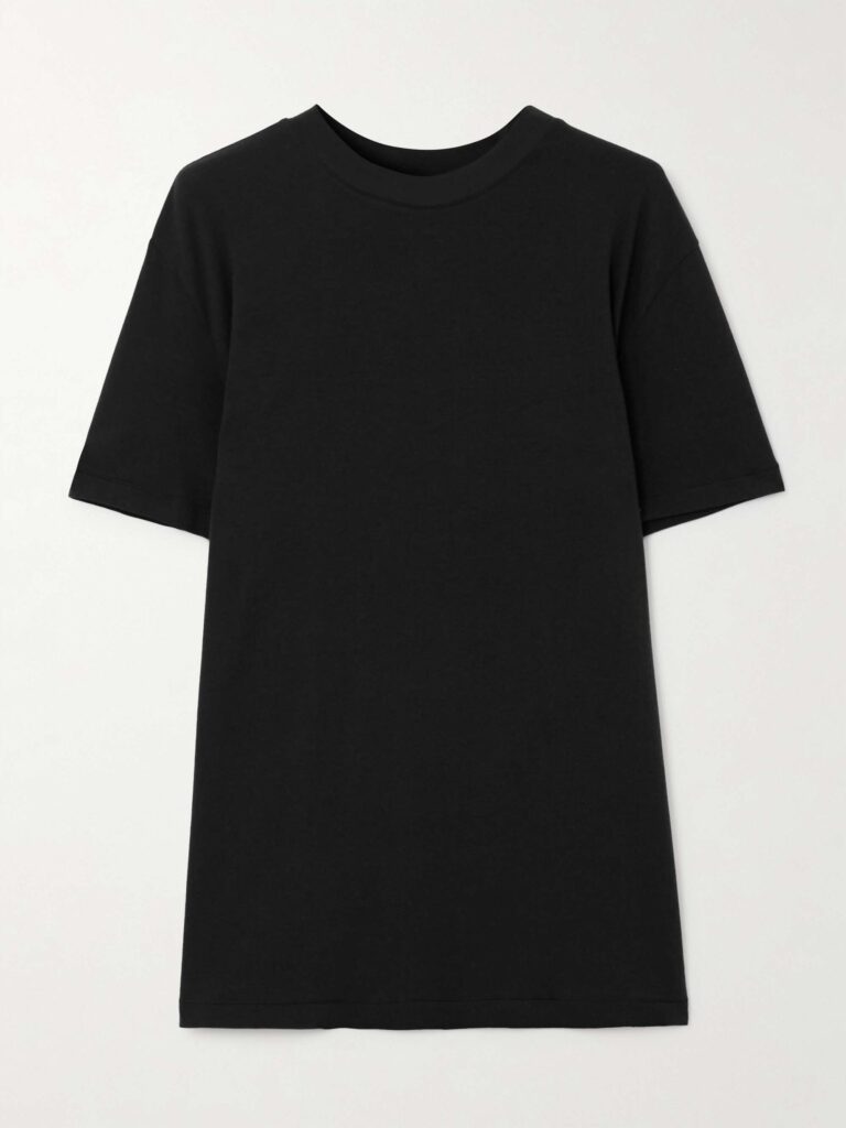 Boyfriend stretch-modal and cotton-blend jersey T-shirt - Onyx