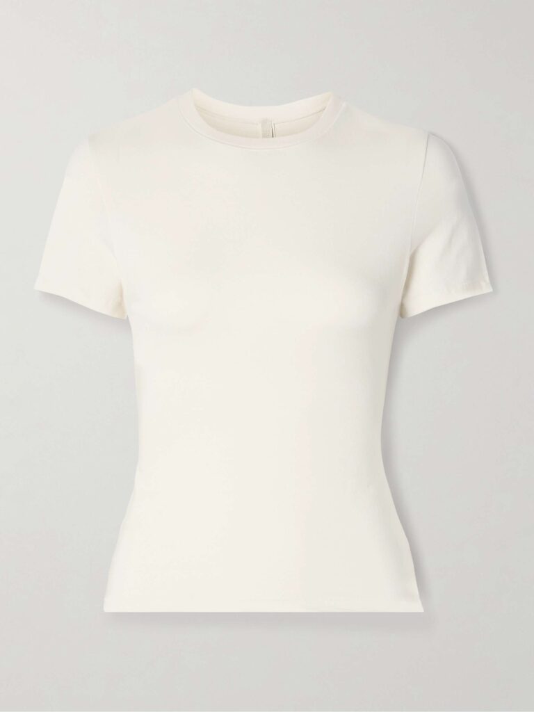Stretch-cotton jersey T-shirt - Marble