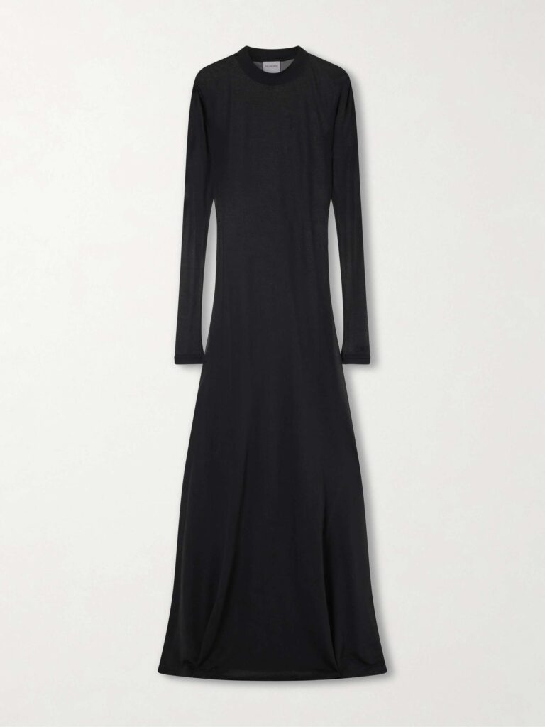 Cotton-blend maxi dress