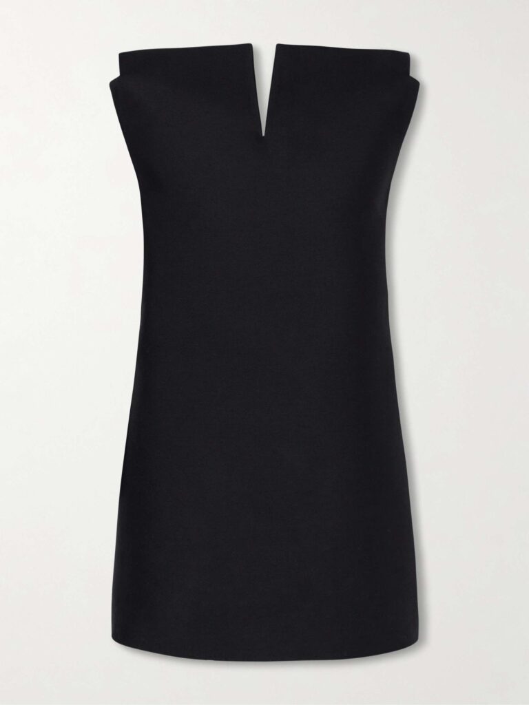 Vareuse draped scuba mini dress