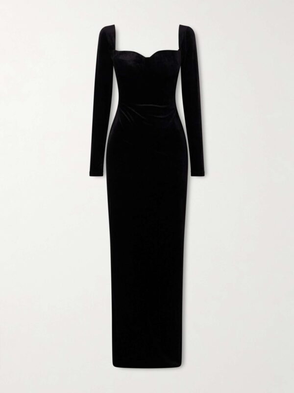 Velvet bustier gown