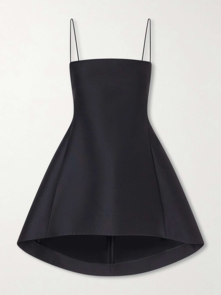 Wool and silk-blend mini dress
