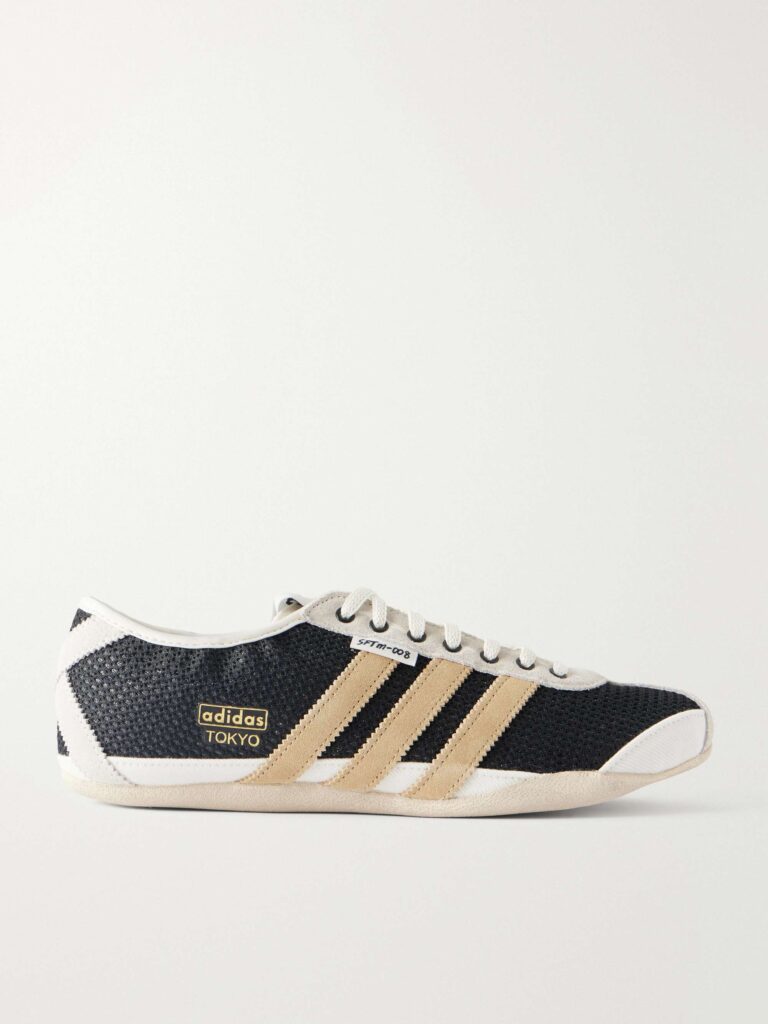 + Song for the Mute Tokyo W suede-trimmed mesh sneakers