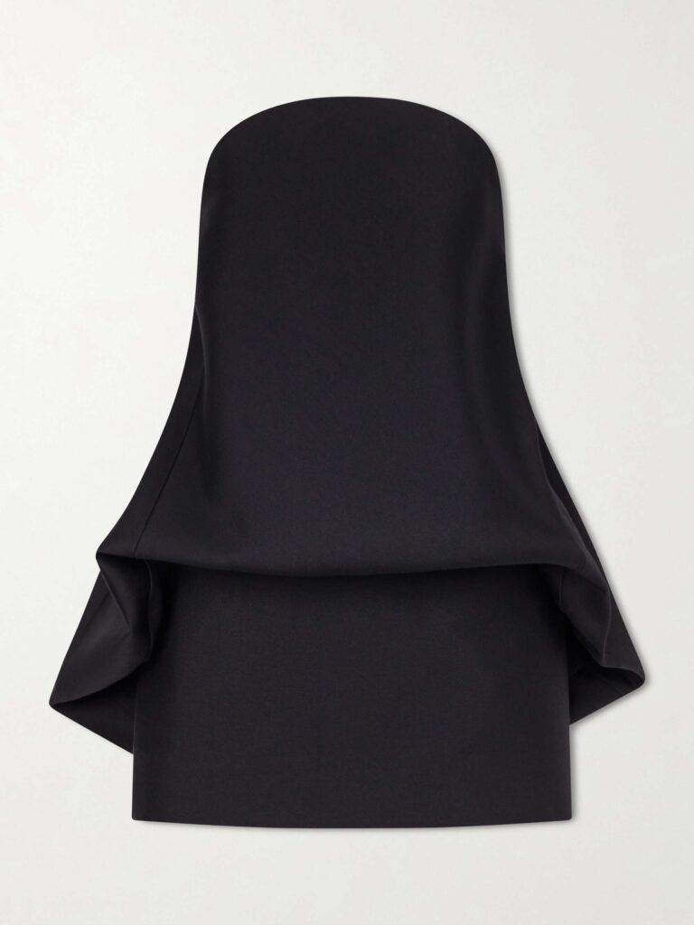 Wool-blend mini balloon dress
