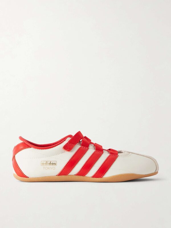 Tokyo MJ leather-trimmed canvas sneakers