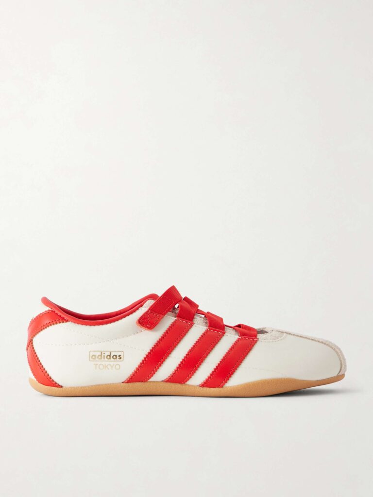 Tokyo MJ leather-trimmed canvas sneakers