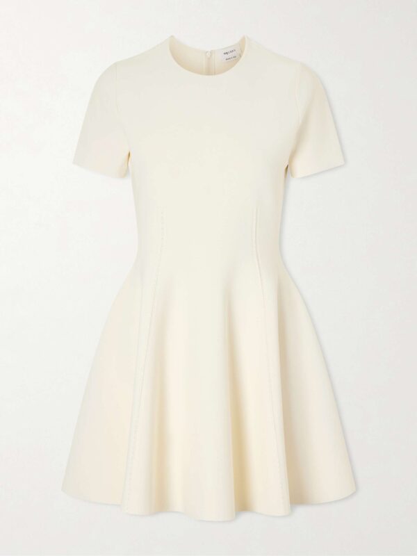Stretch-crepe mini dress