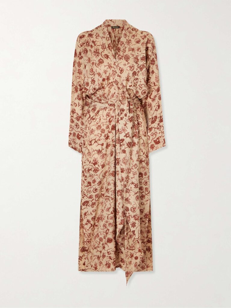 Laura floral-print silk midi dress