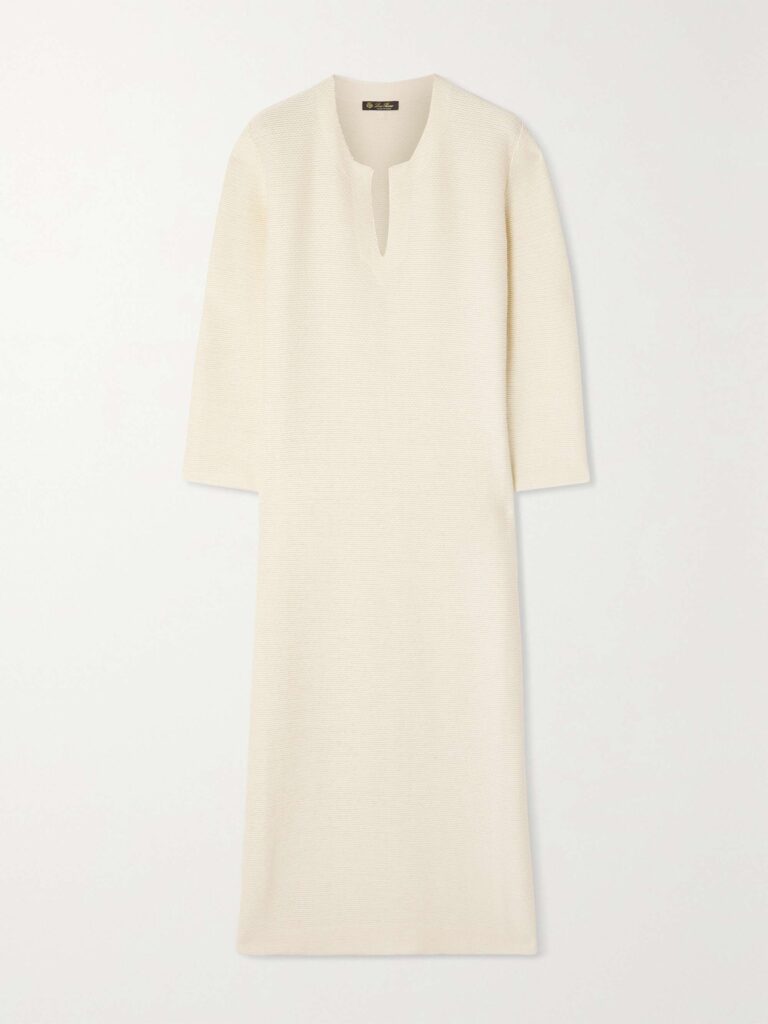 Beirut ribbed cashmere and silk-blend midi dress