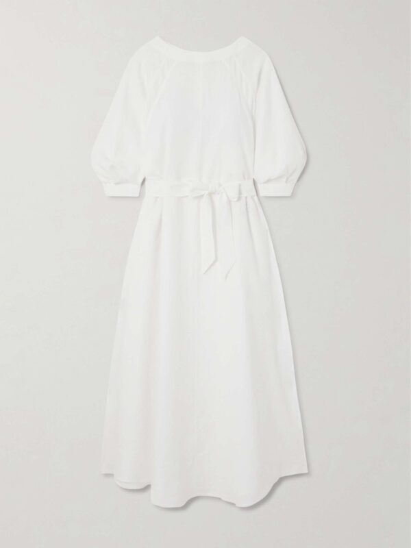 Belted linen dress