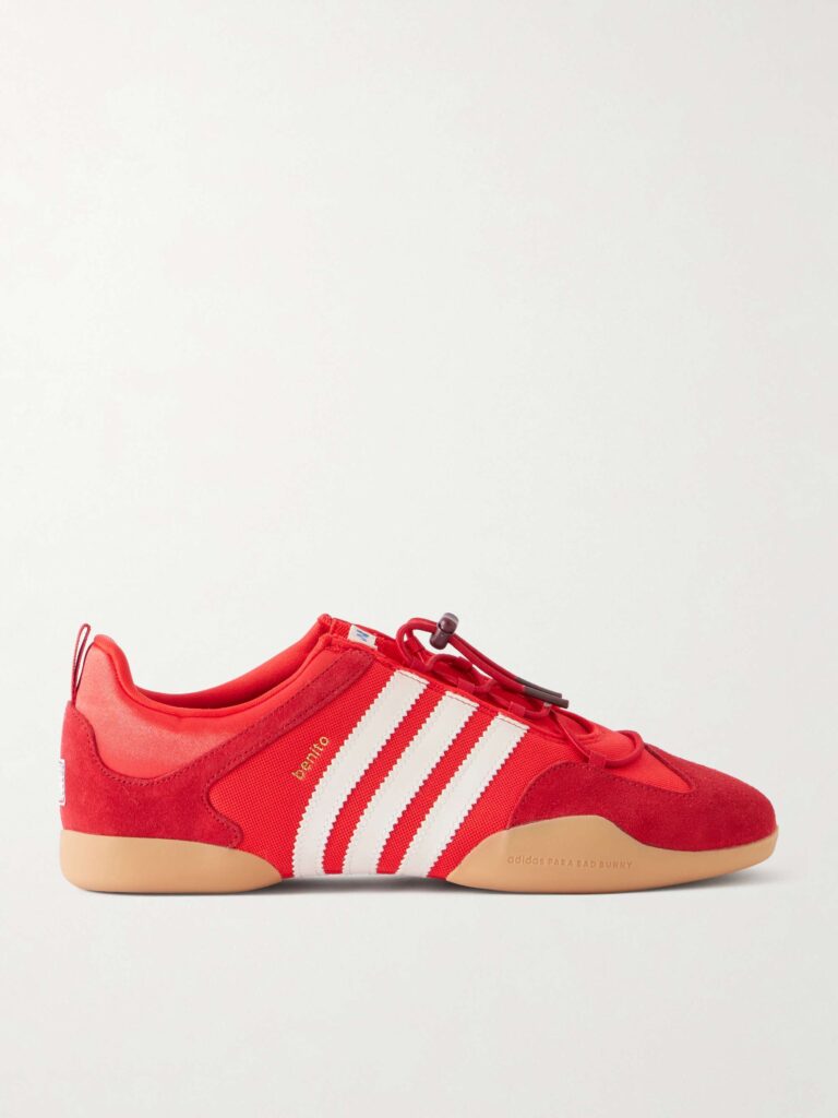 + Bad Bunny Flamboyan suede-trimmed mesh sneakers