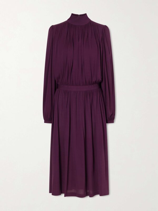 Crepe midi dress