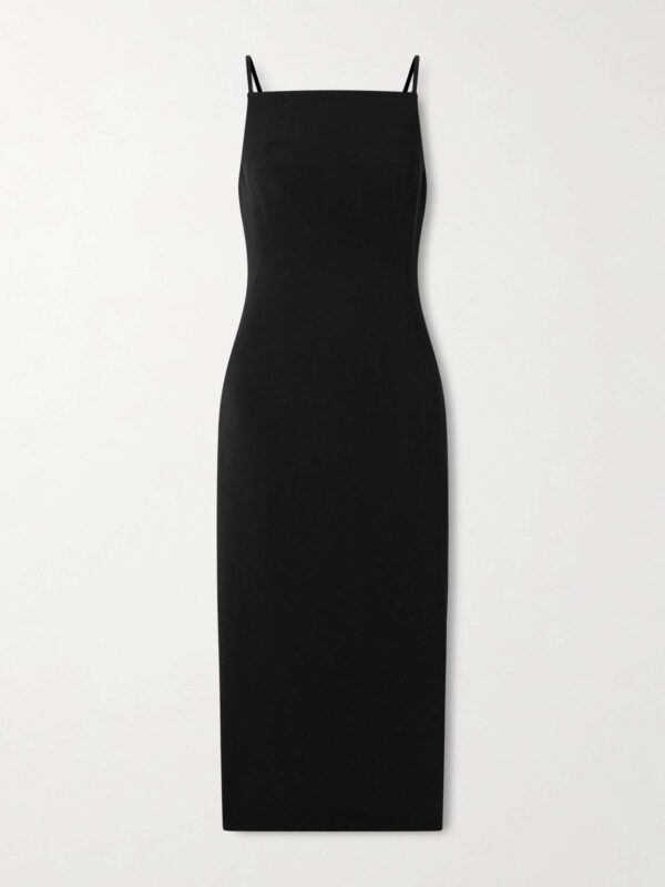 Crepe midi dress