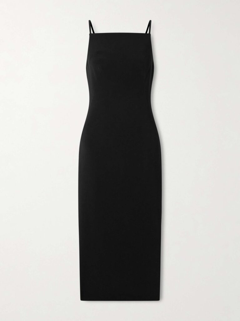 Crepe midi dress
