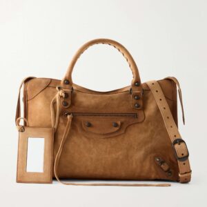 Le City medium suede shoulder bag