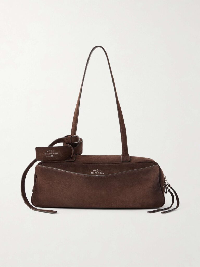 Carrie small suede shoulder bag