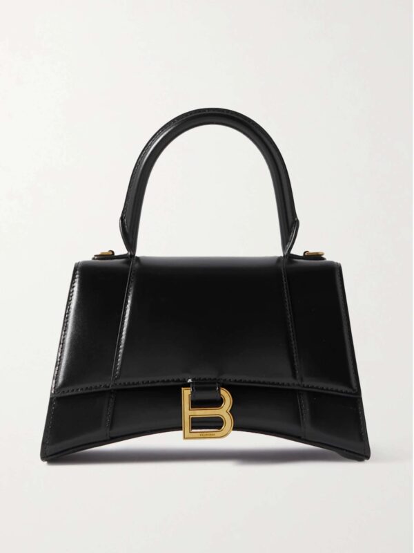 Hourglass small leather tote