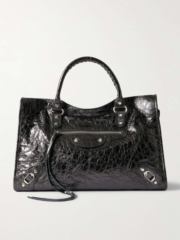 Le City medium textured-leather tote