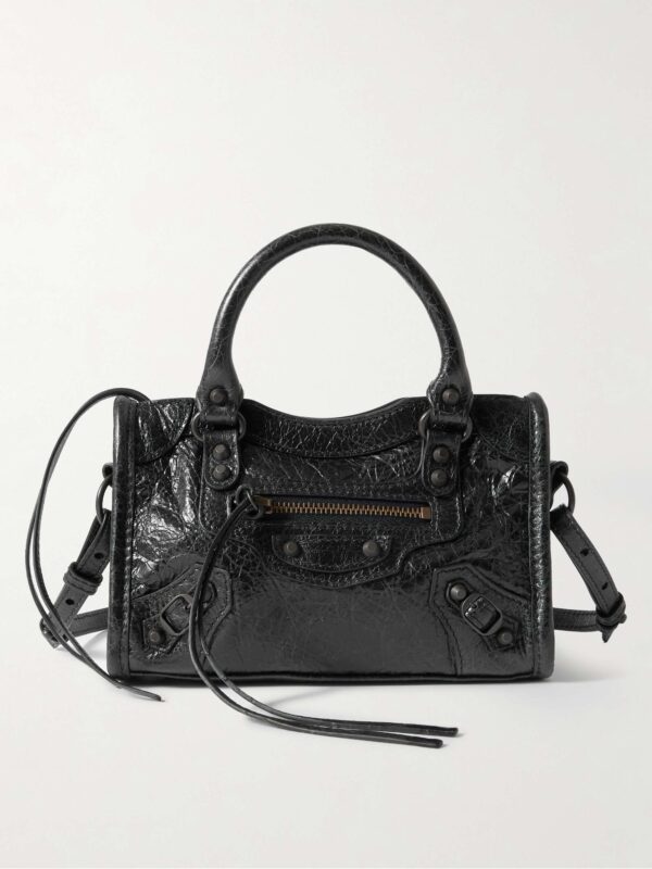 Le City Nano textured-leather tote