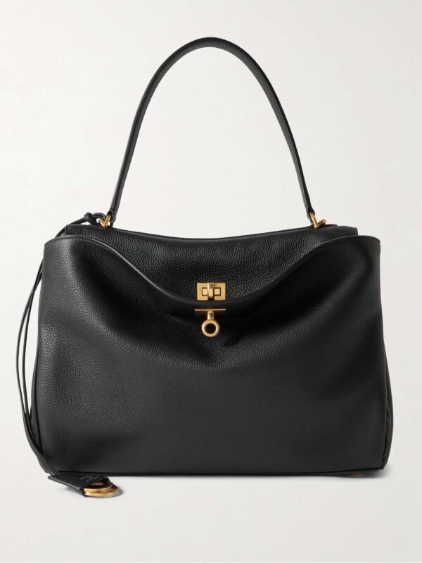 Rodeo medium textured-leather shoulder bag