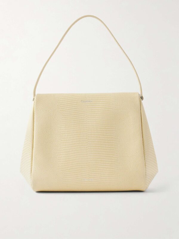 Tina snake-effect leather clutch bag