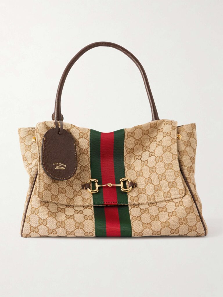 Paparazzo medium leather-trimmed canvas shoulder bag