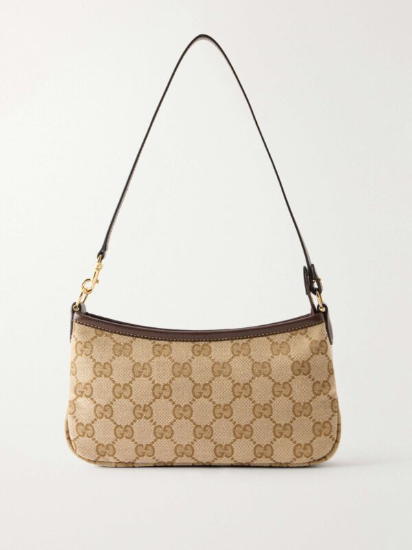 Gossip mini leather-trimmed printed coated-canvas shoulder bag