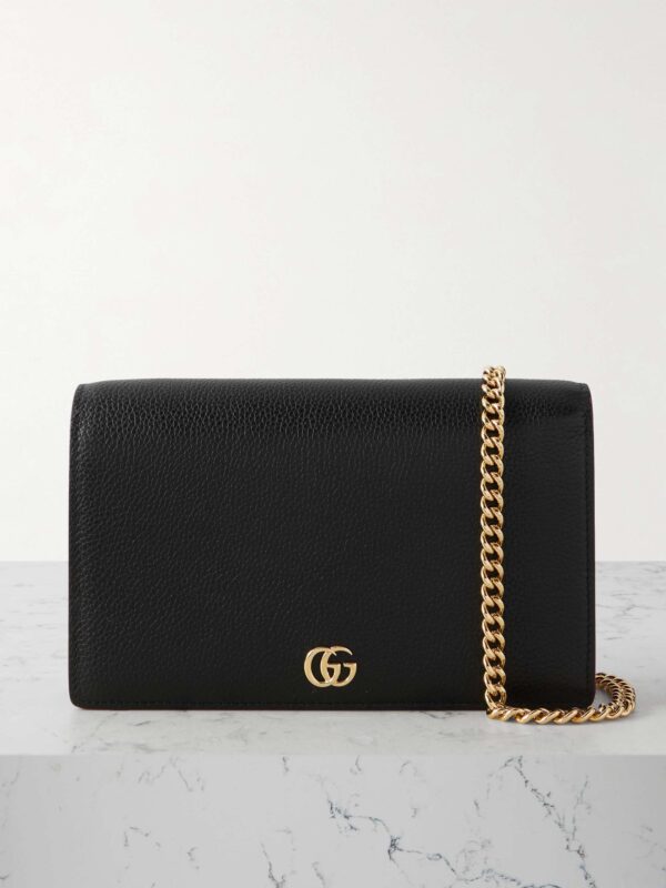 Petite Marmont textured-leather wallet