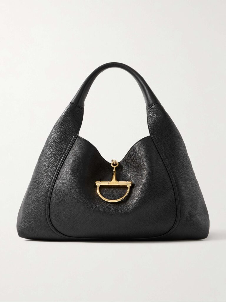 Softbit maxi textured-leather tote