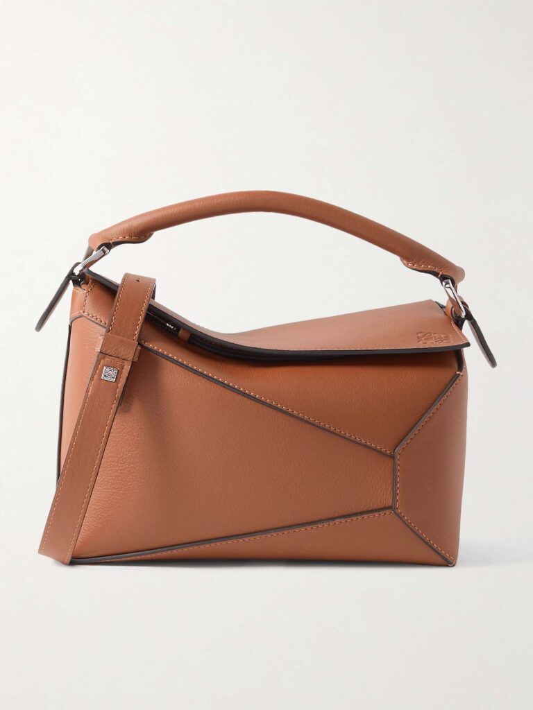 Puzzle Edge small textured-leather shoulder bag