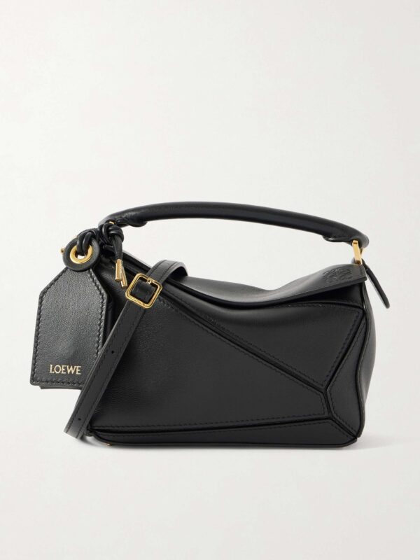 Featherlight Puzzle mini textured-leather shoulder bag