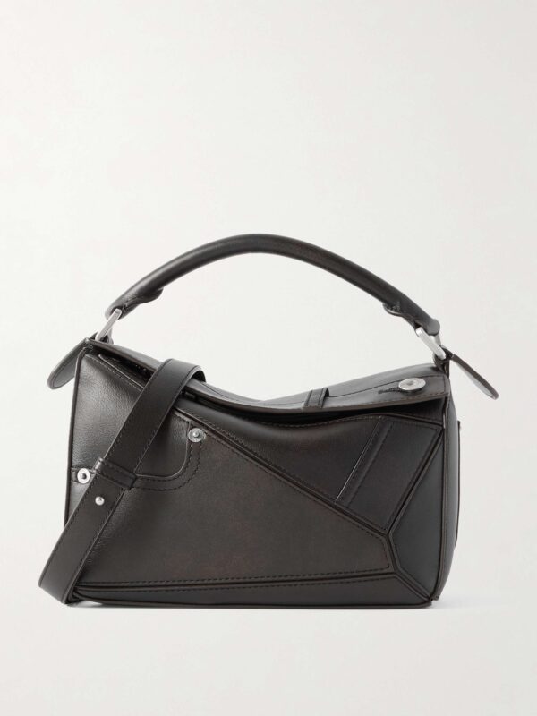 Puzzle Panta small textured-leather shoulder bag