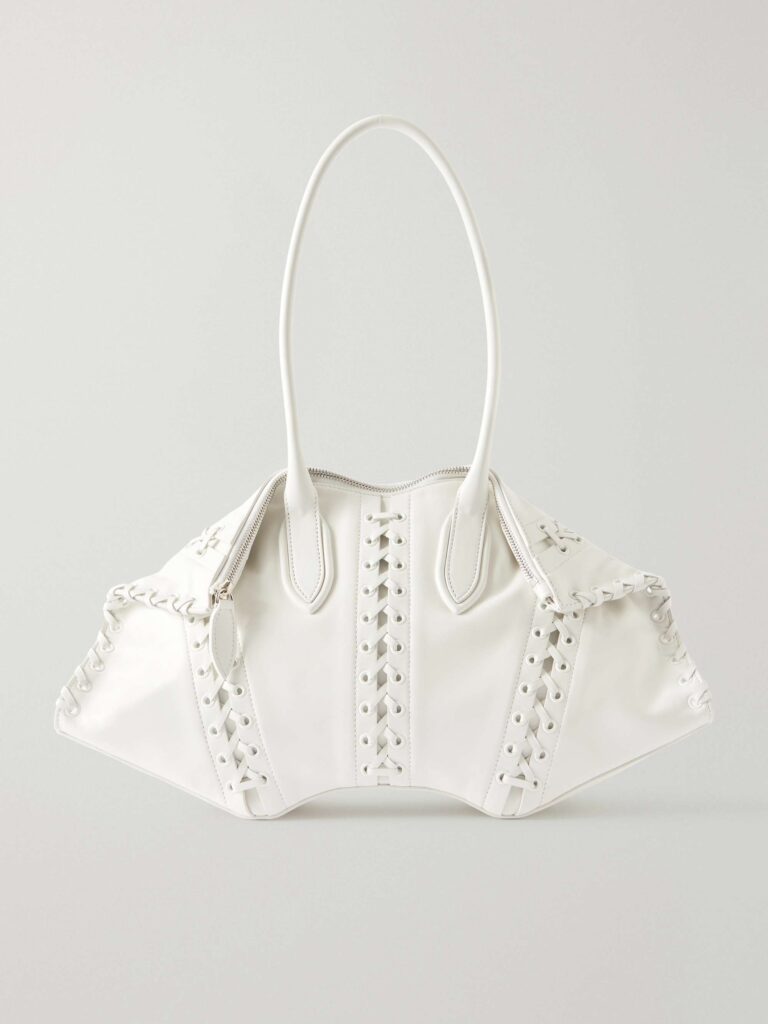 Manta tie-detailed leather shoulder bag