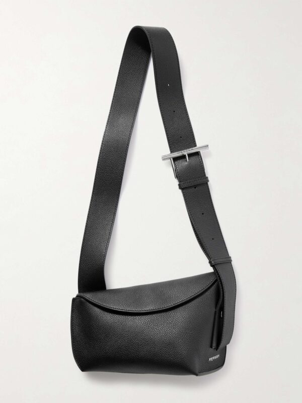 T-Bar Sling textured-leather shoulder bag